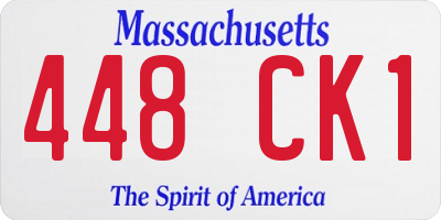 MA license plate 448CK1