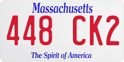 MA license plate 448CK2