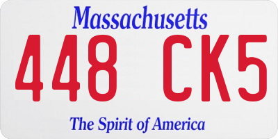 MA license plate 448CK5