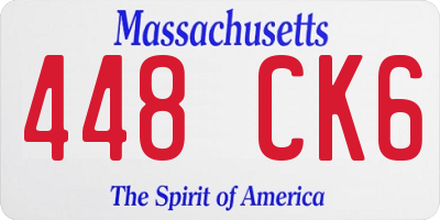 MA license plate 448CK6