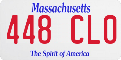 MA license plate 448CL0