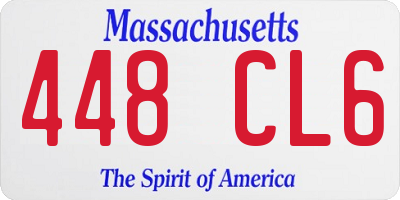 MA license plate 448CL6
