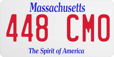 MA license plate 448CM0