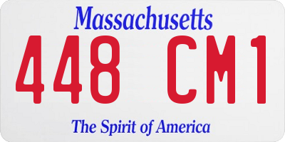 MA license plate 448CM1