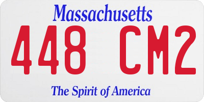 MA license plate 448CM2