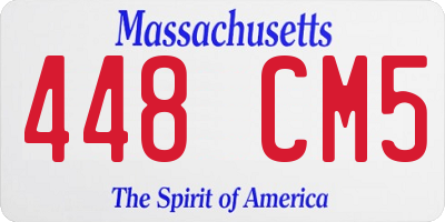 MA license plate 448CM5