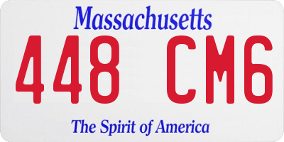 MA license plate 448CM6