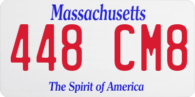 MA license plate 448CM8