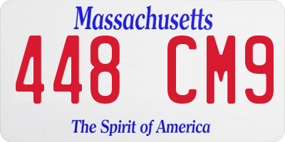 MA license plate 448CM9