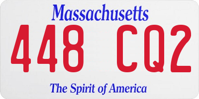 MA license plate 448CQ2