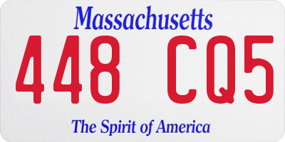 MA license plate 448CQ5