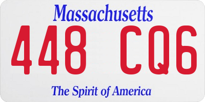 MA license plate 448CQ6