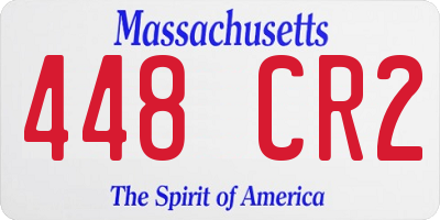 MA license plate 448CR2