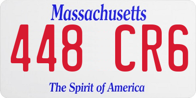 MA license plate 448CR6