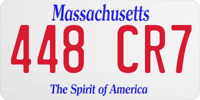 MA license plate 448CR7