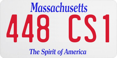 MA license plate 448CS1