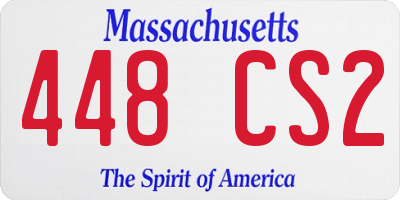 MA license plate 448CS2