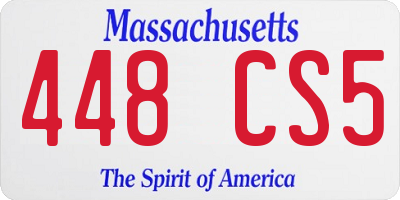 MA license plate 448CS5