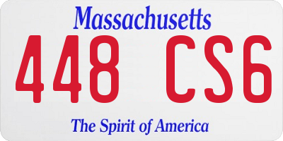 MA license plate 448CS6