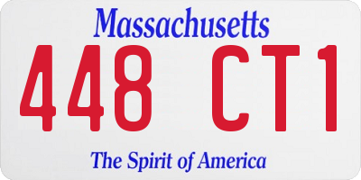 MA license plate 448CT1