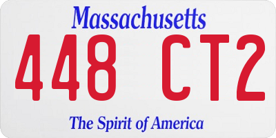 MA license plate 448CT2