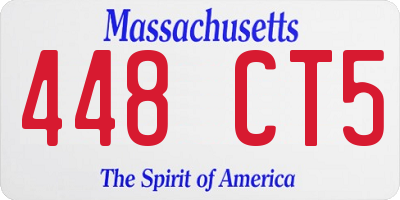 MA license plate 448CT5