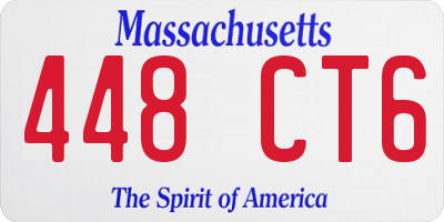 MA license plate 448CT6