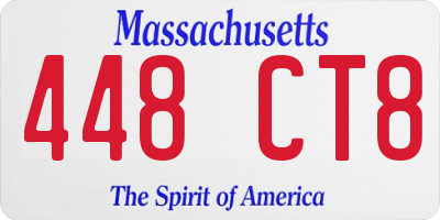 MA license plate 448CT8