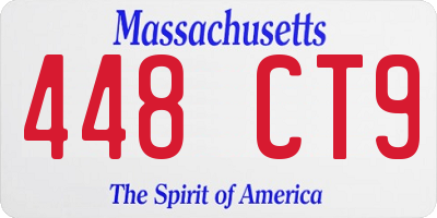 MA license plate 448CT9