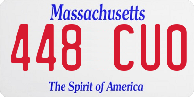 MA license plate 448CU0