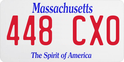 MA license plate 448CX0