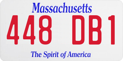 MA license plate 448DB1