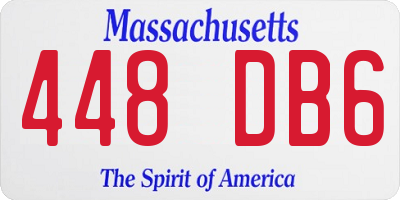 MA license plate 448DB6