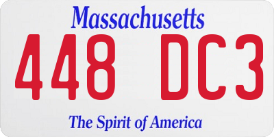 MA license plate 448DC3