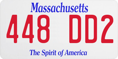 MA license plate 448DD2