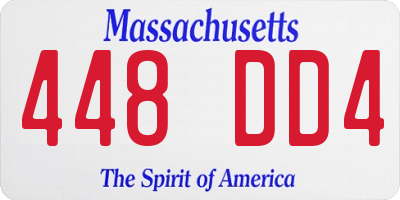MA license plate 448DD4