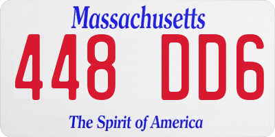 MA license plate 448DD6