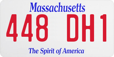 MA license plate 448DH1