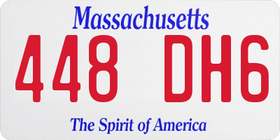 MA license plate 448DH6