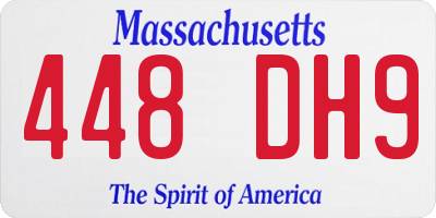 MA license plate 448DH9