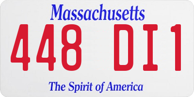 MA license plate 448DI1