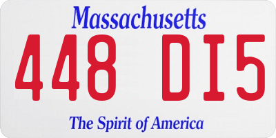 MA license plate 448DI5