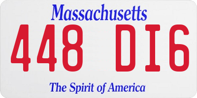 MA license plate 448DI6
