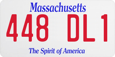 MA license plate 448DL1