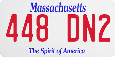 MA license plate 448DN2