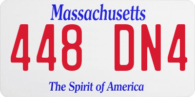 MA license plate 448DN4