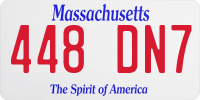 MA license plate 448DN7