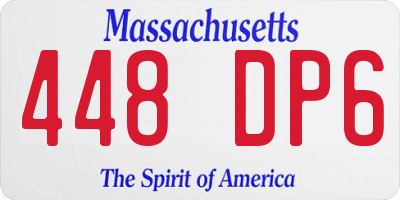 MA license plate 448DP6