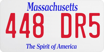 MA license plate 448DR5
