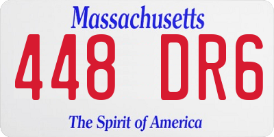 MA license plate 448DR6